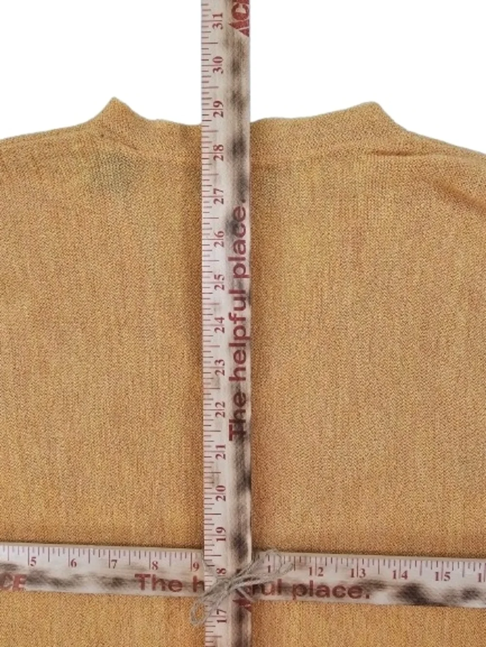 Gordon's Limited Baby Alpaca Wool Ribbed V Neck Sweater Vest Men's XL Tan Yellow